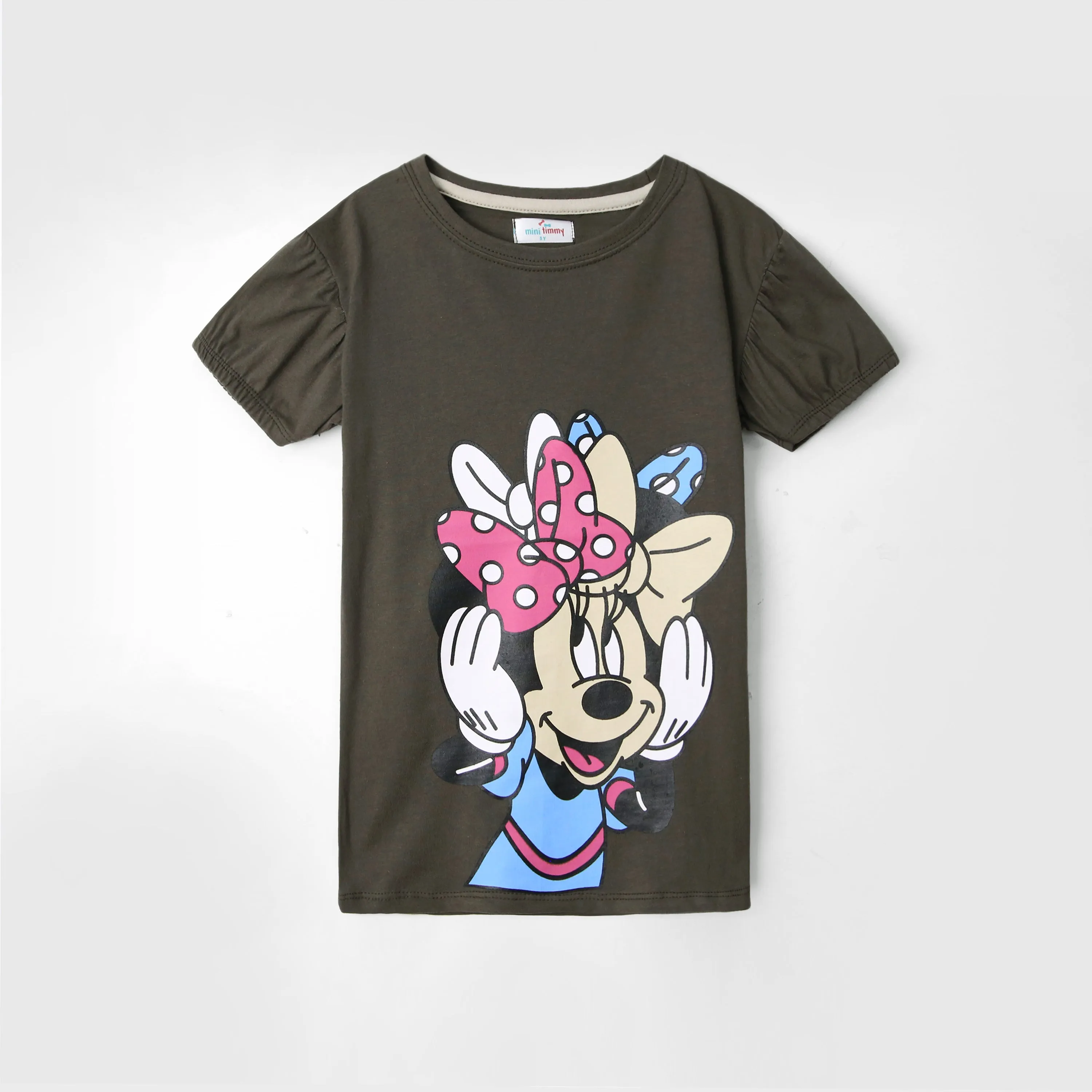 Girls Soft Cotton Minnie Mouse Printed T-Shirt