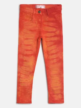 Girls Whiskered Orange Trouser