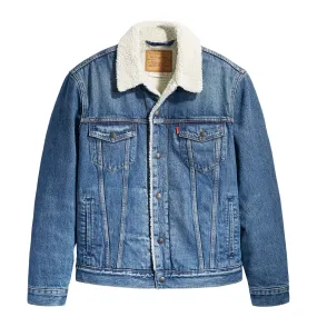 Giubbino Uomo Levi's Trucker Type II Sherpa Blu