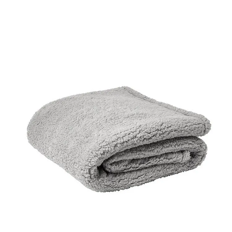 GREY SHERPA THROW