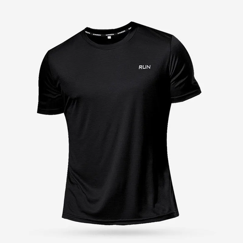 High Quality Polyester Men's Sport T Shirt Quick Dry for Fitness Training Exercise Gym Sport