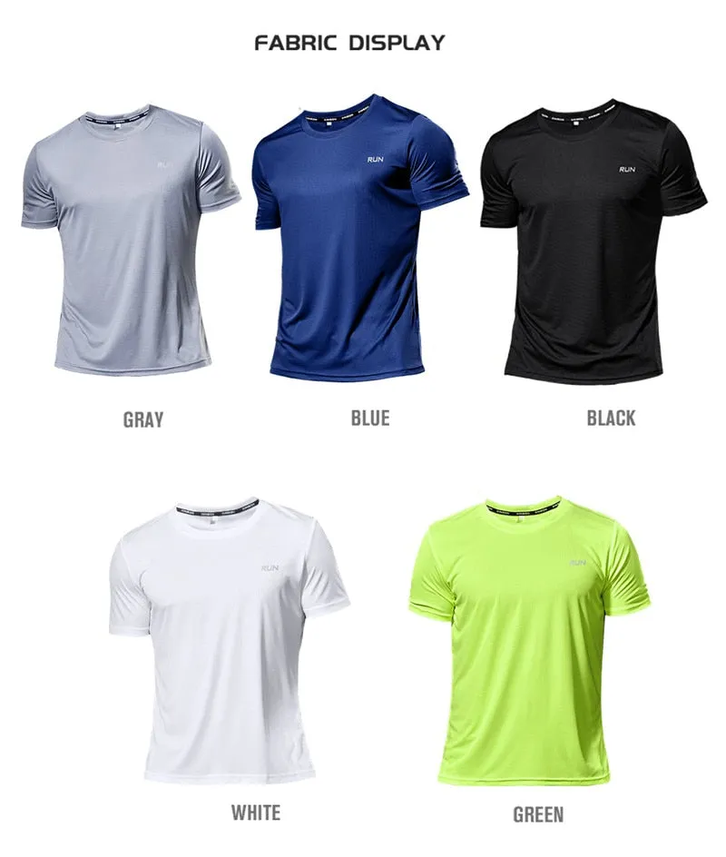 High Quality Polyester Men's Sport T Shirt Quick Dry for Fitness Training Exercise Gym Sport