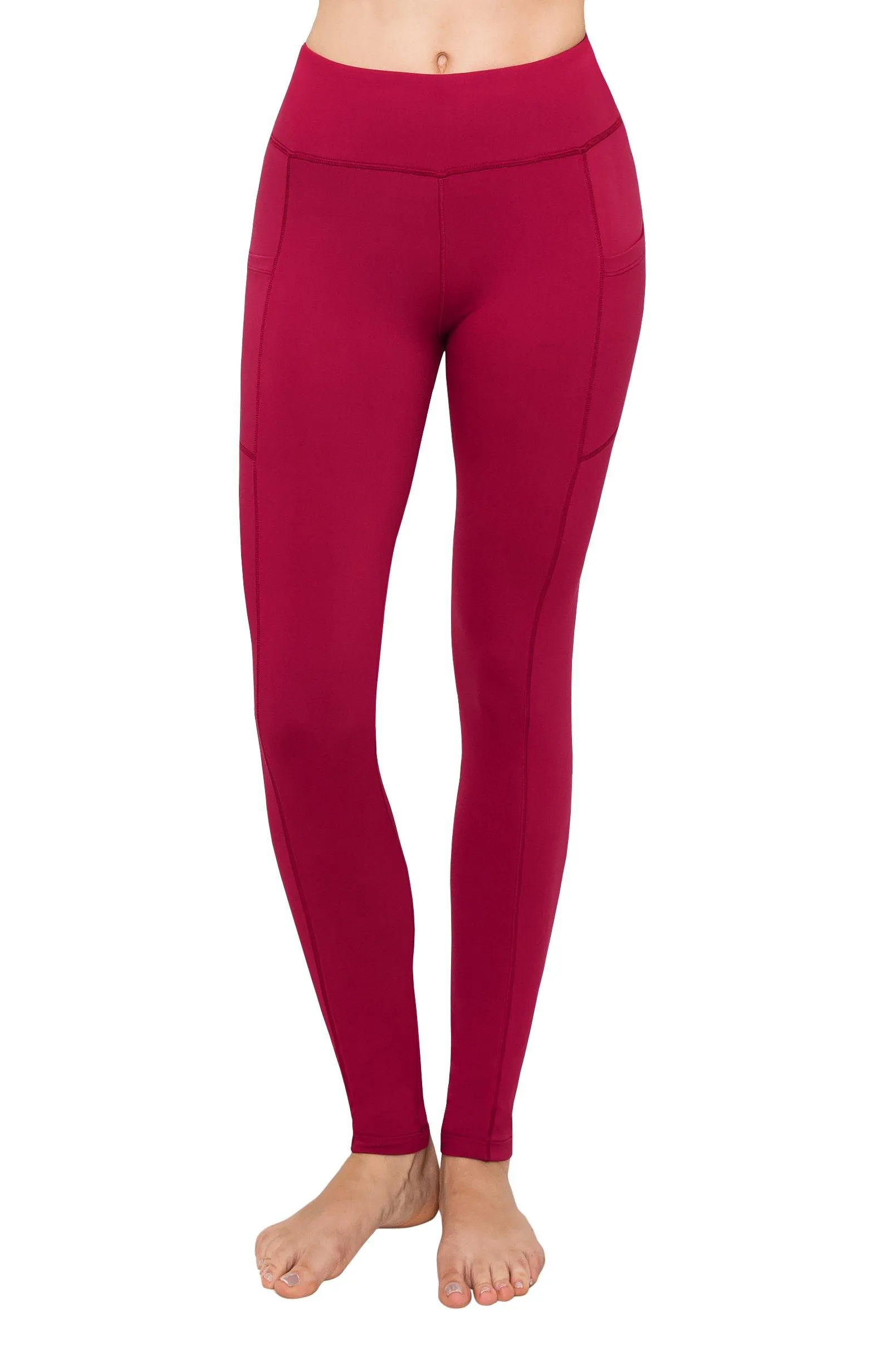 High Waist Leggings - Side Slanted Pocket