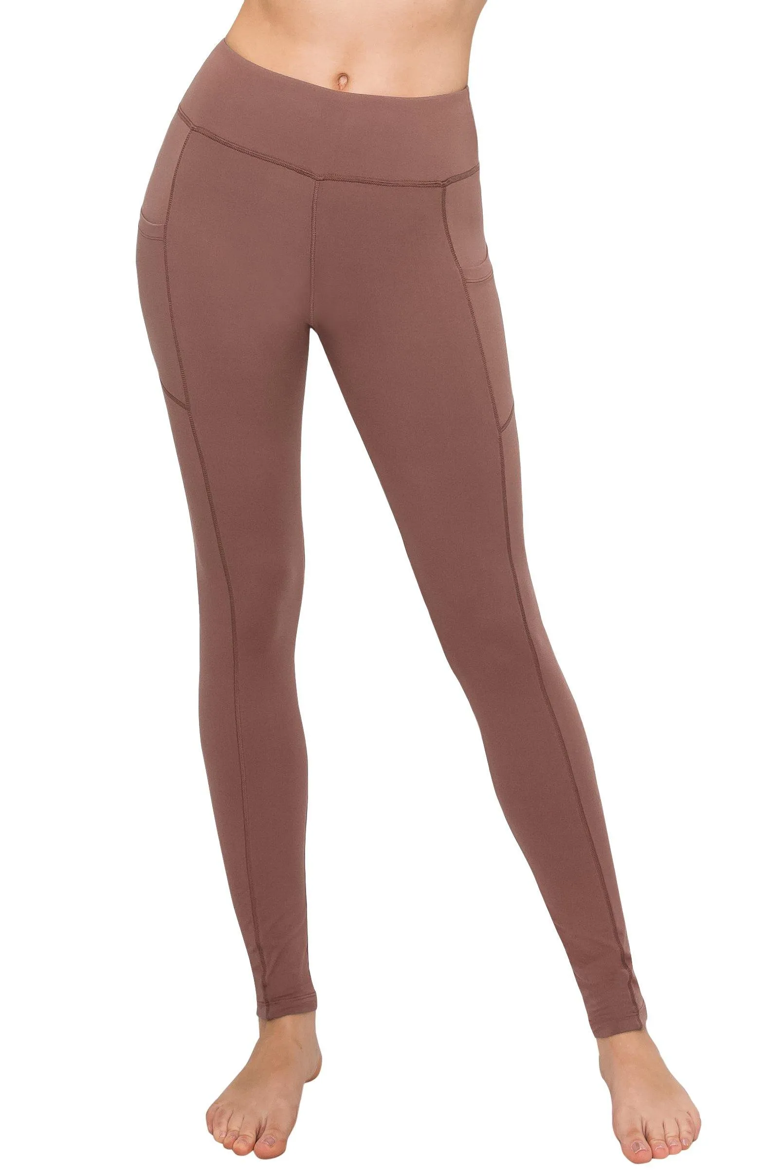 High Waist Leggings - Side Slanted Pocket