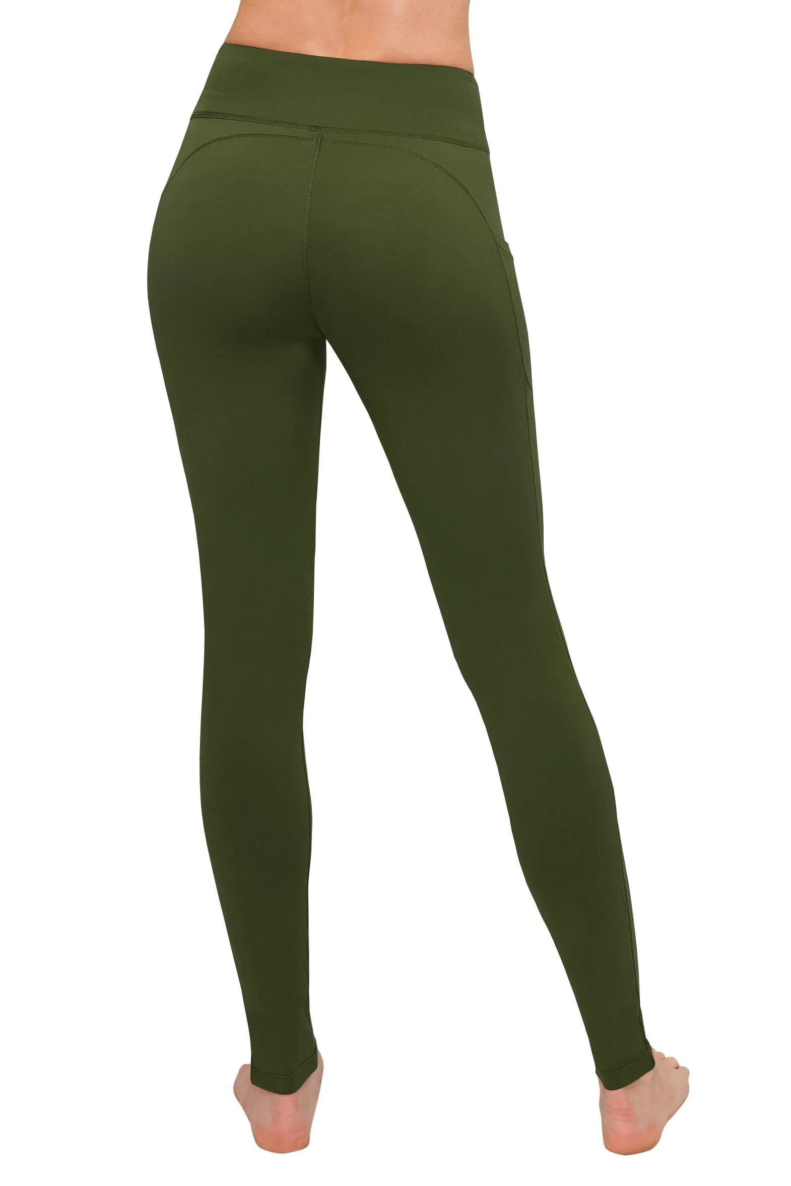 High Waist Leggings - Side Slanted Pocket