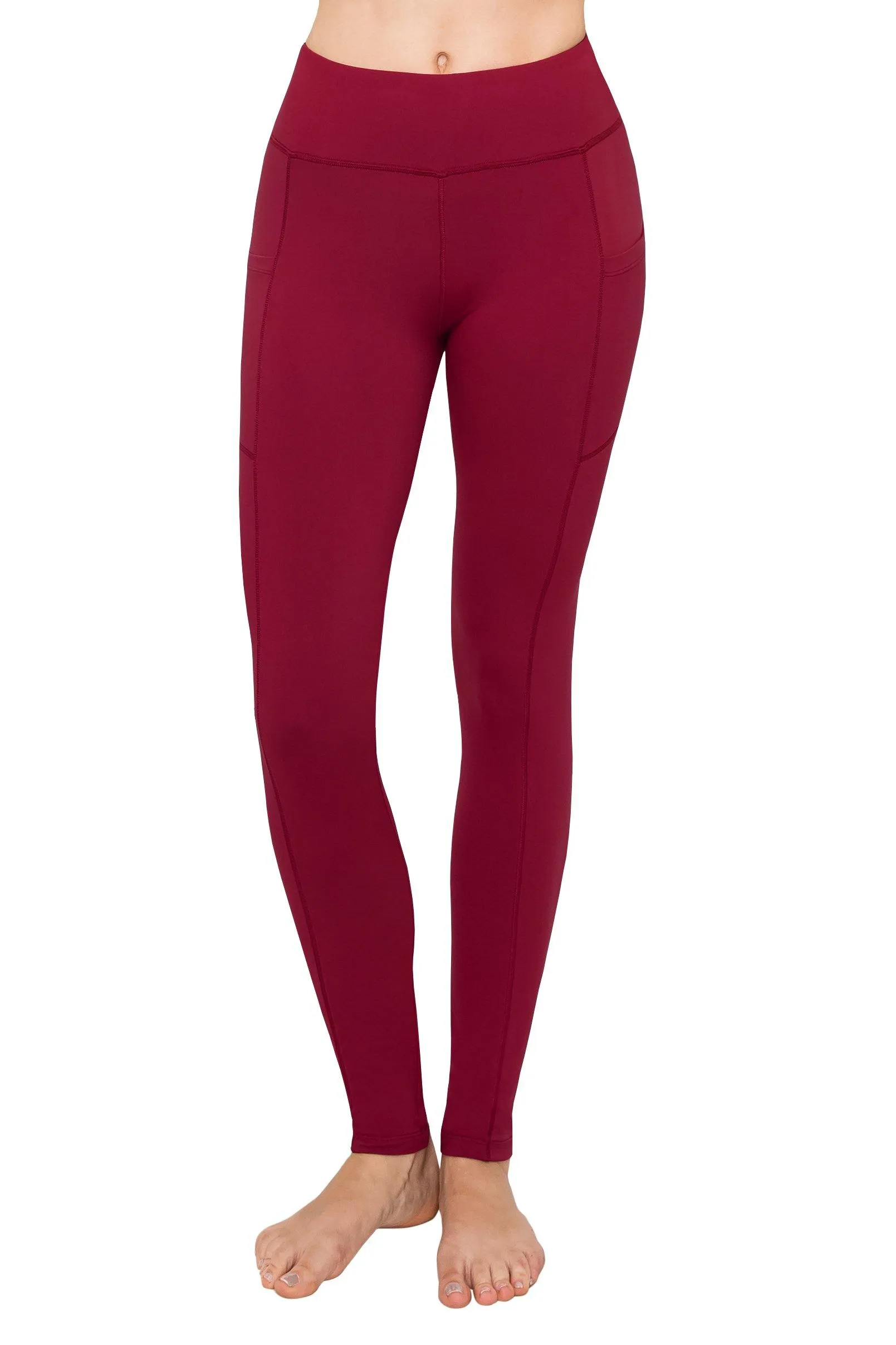 High Waist Leggings - Side Slanted Pocket