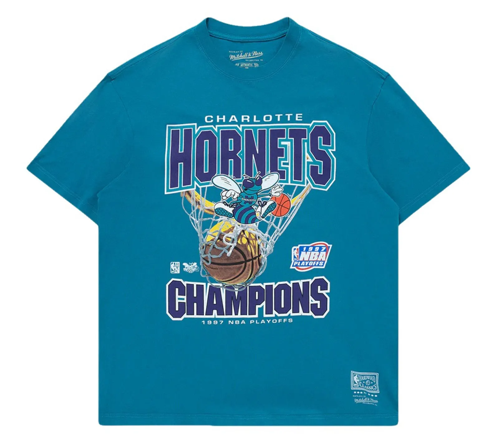 Hornets Nothing But Net Vintage NBA T-Shirt by Mitchell & Ness