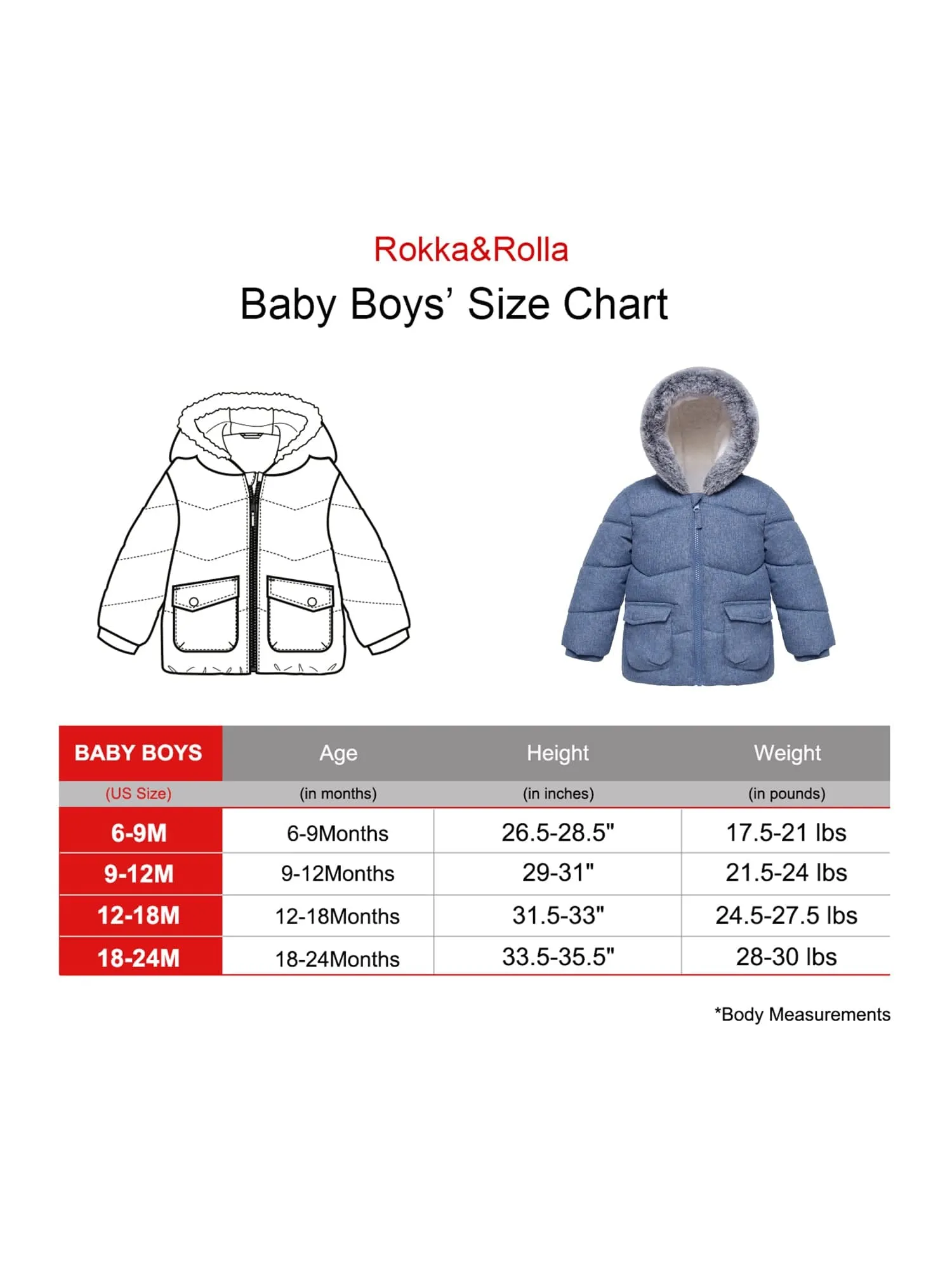 Infant Boys' Sherpa Lined Mini Fur Trim Hooded Puffer Jacket