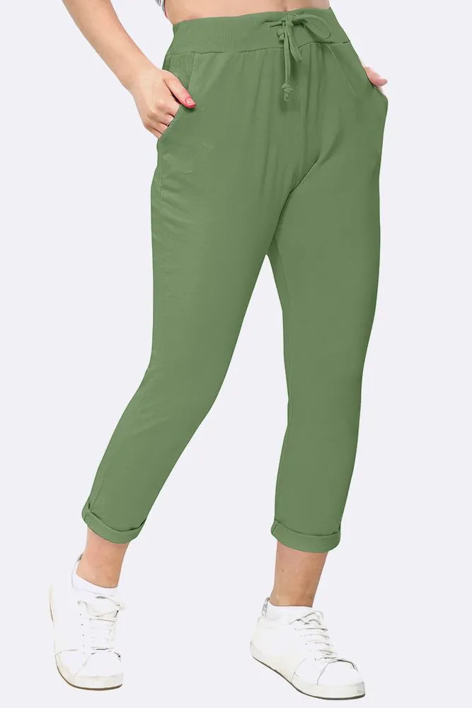 ITALIAN PLAIN POCKET TROUSERS