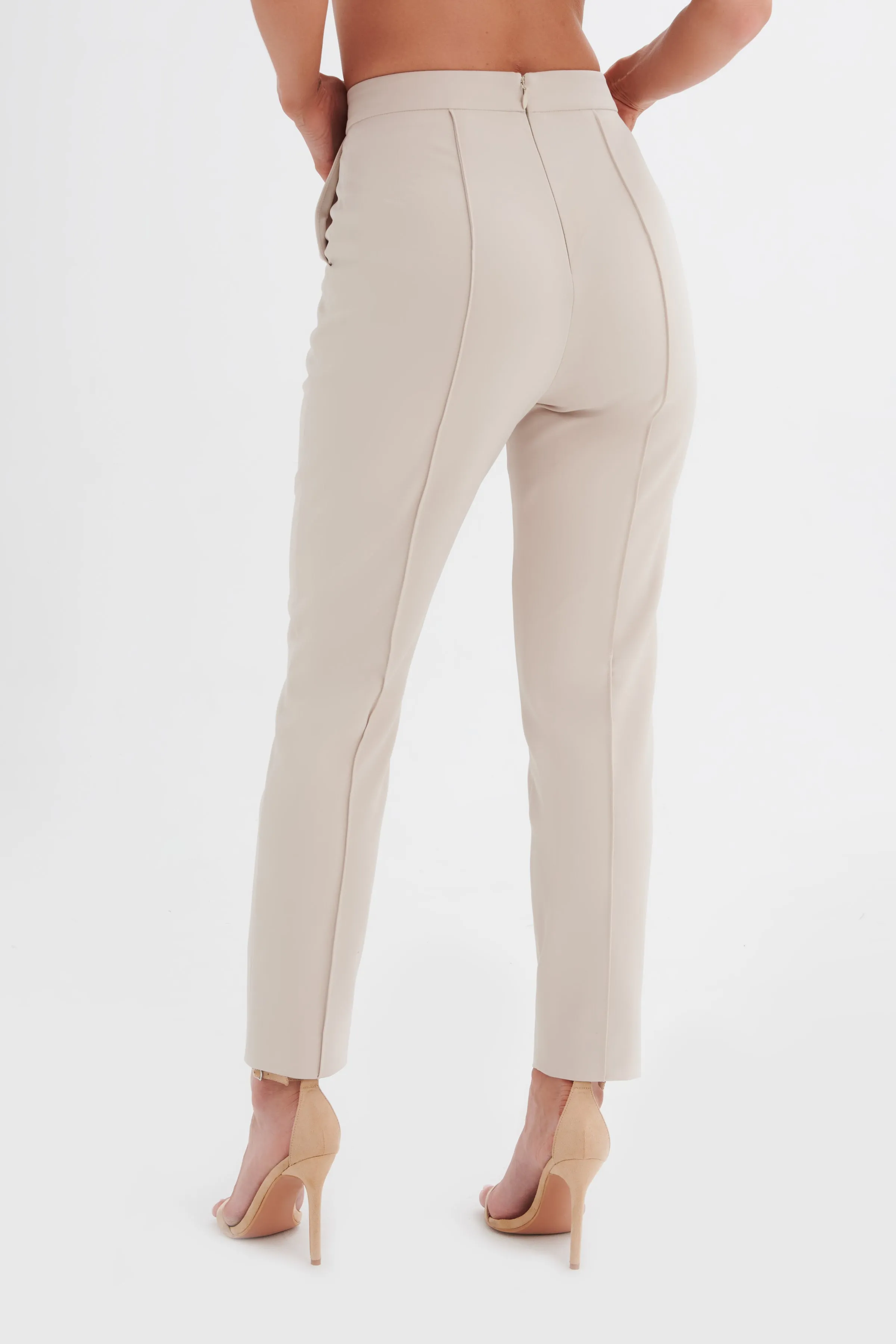 JAYDE Tailored Trousers in Champagne