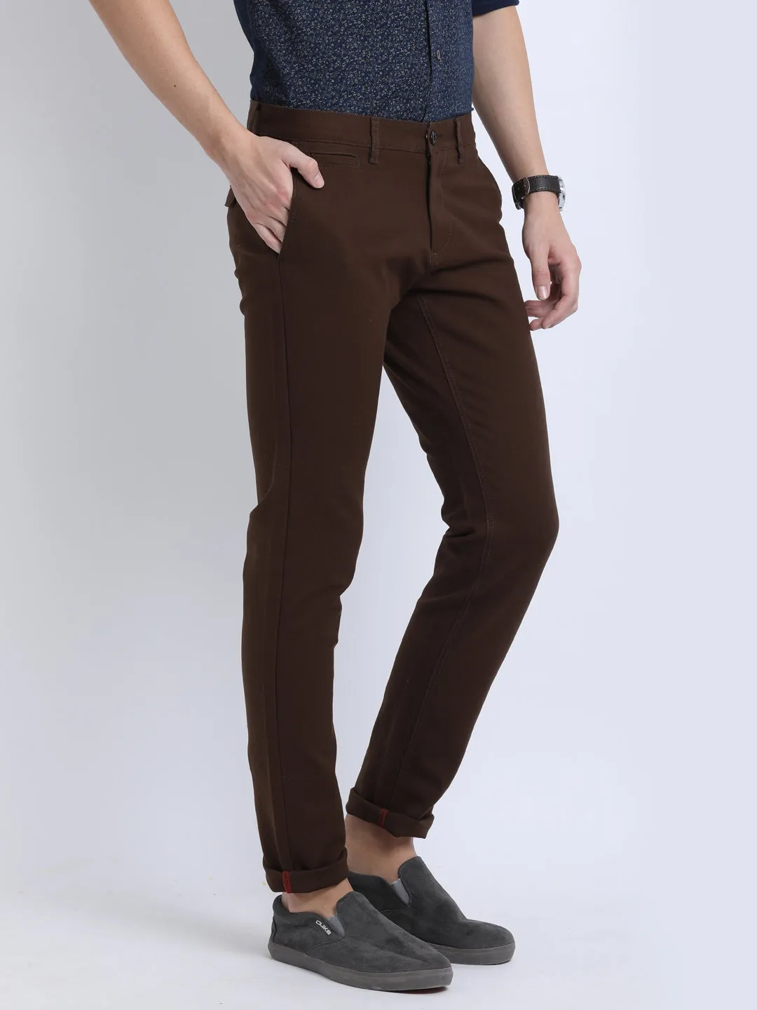 JDC Casual Solid Trouser - Brown