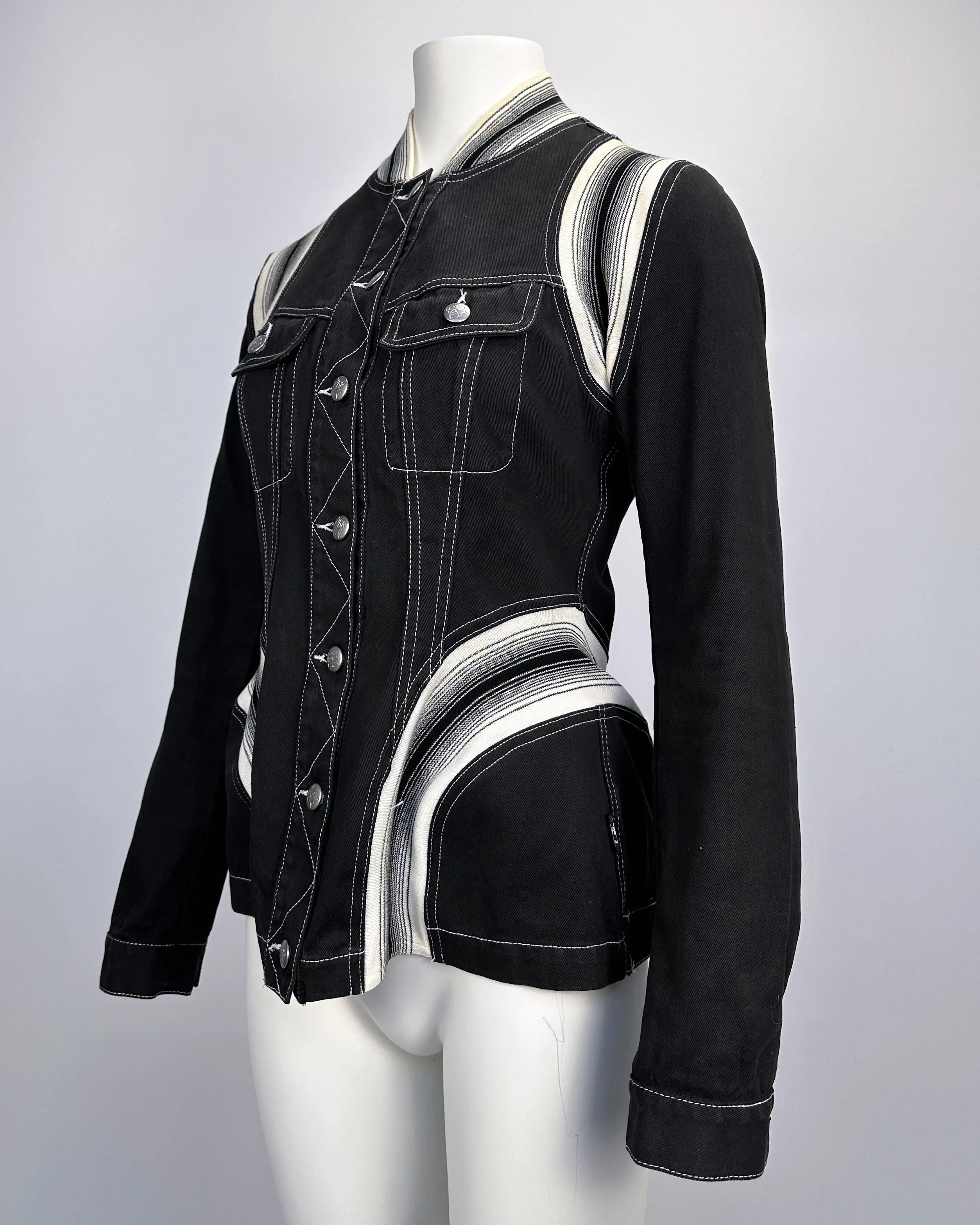 Jean Paul Gaultier Black & White Light Jacket 1990's