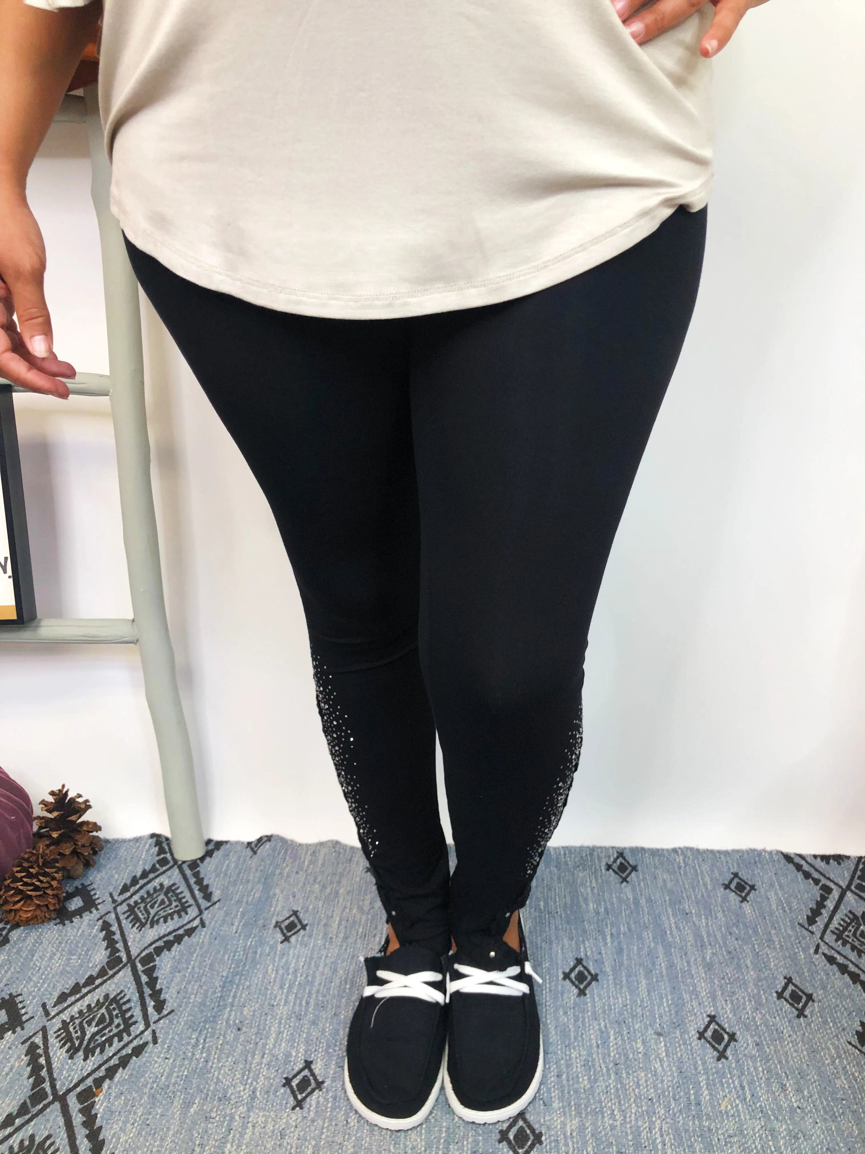 #K778 Shine On Lace Leggings