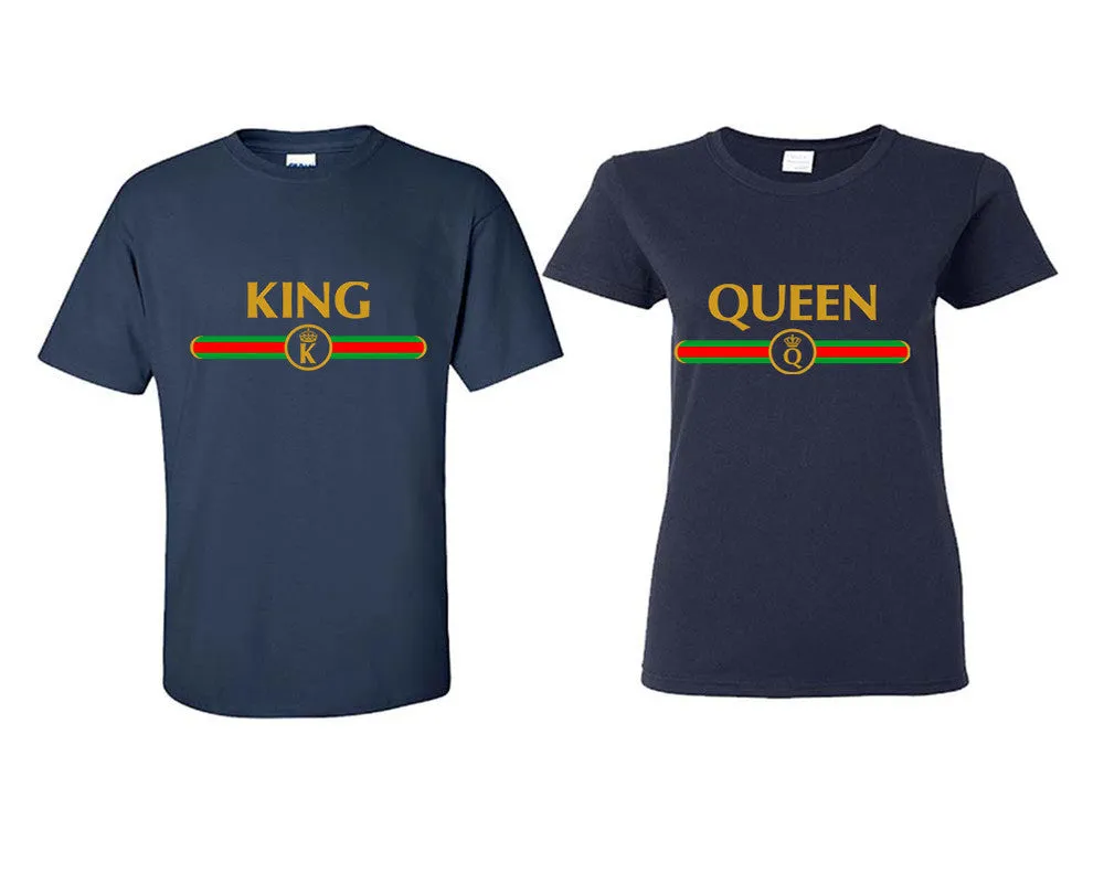 King and Queen Couple Matching Shirts, Design Man and Woman Shirts