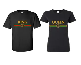 King and Queen Couple Matching Shirts, Design Man and Woman Shirts