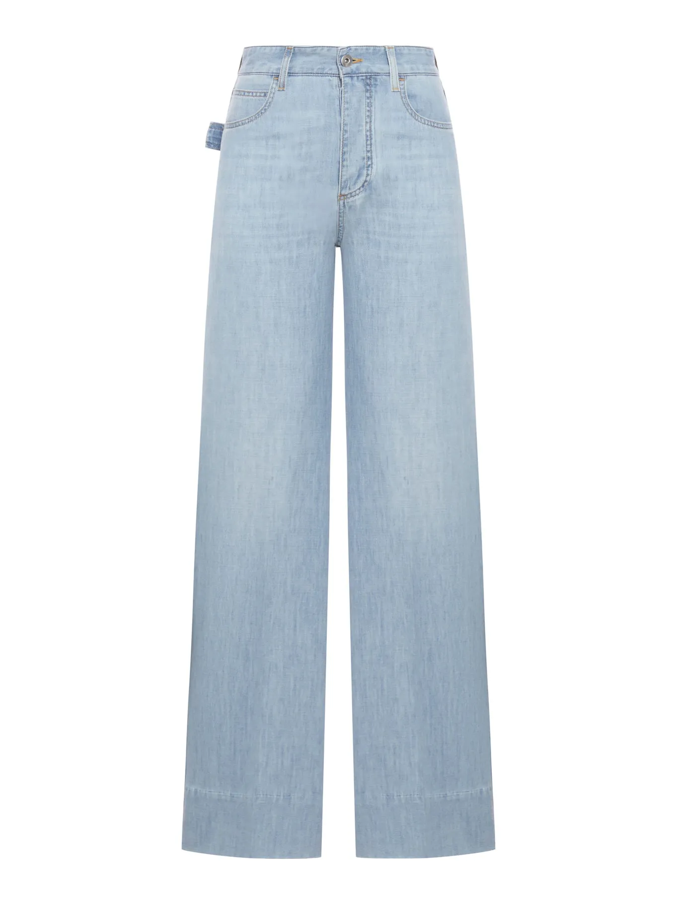 LIGHT BLEACHED DENIM TROUSERS