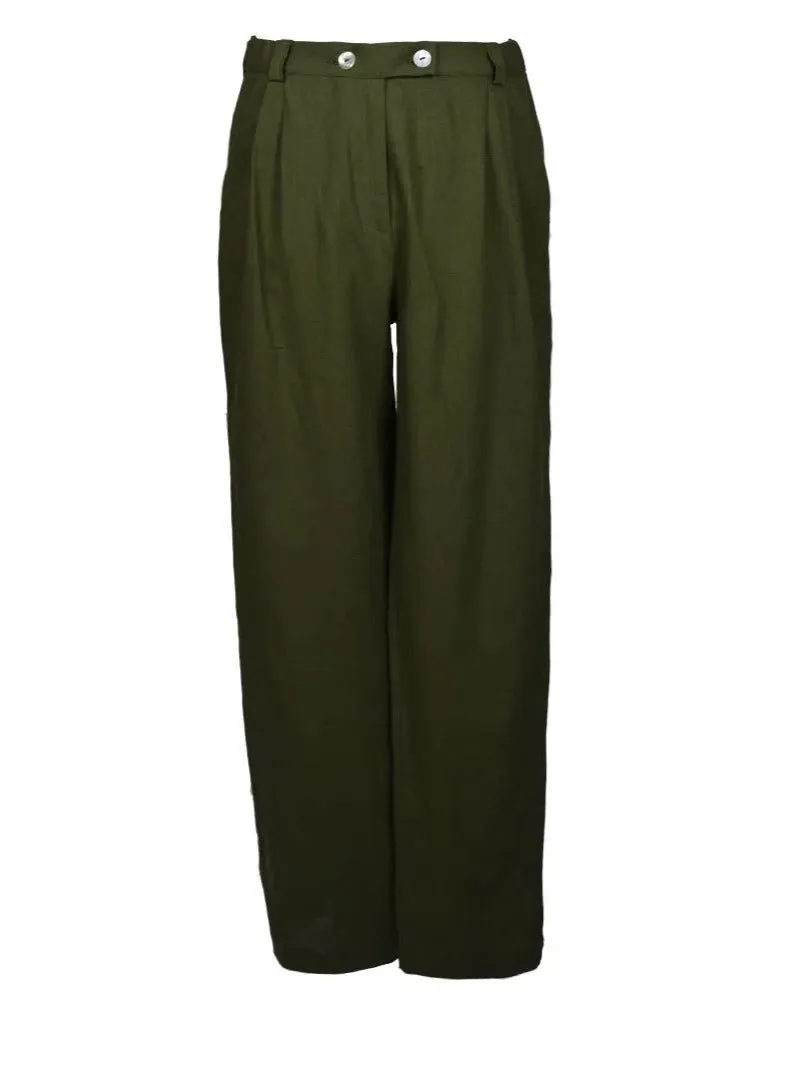 Linen Trousers Marta Green