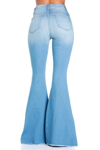 Logan Bell Bottom Jean in Light Blue -Inseam 32