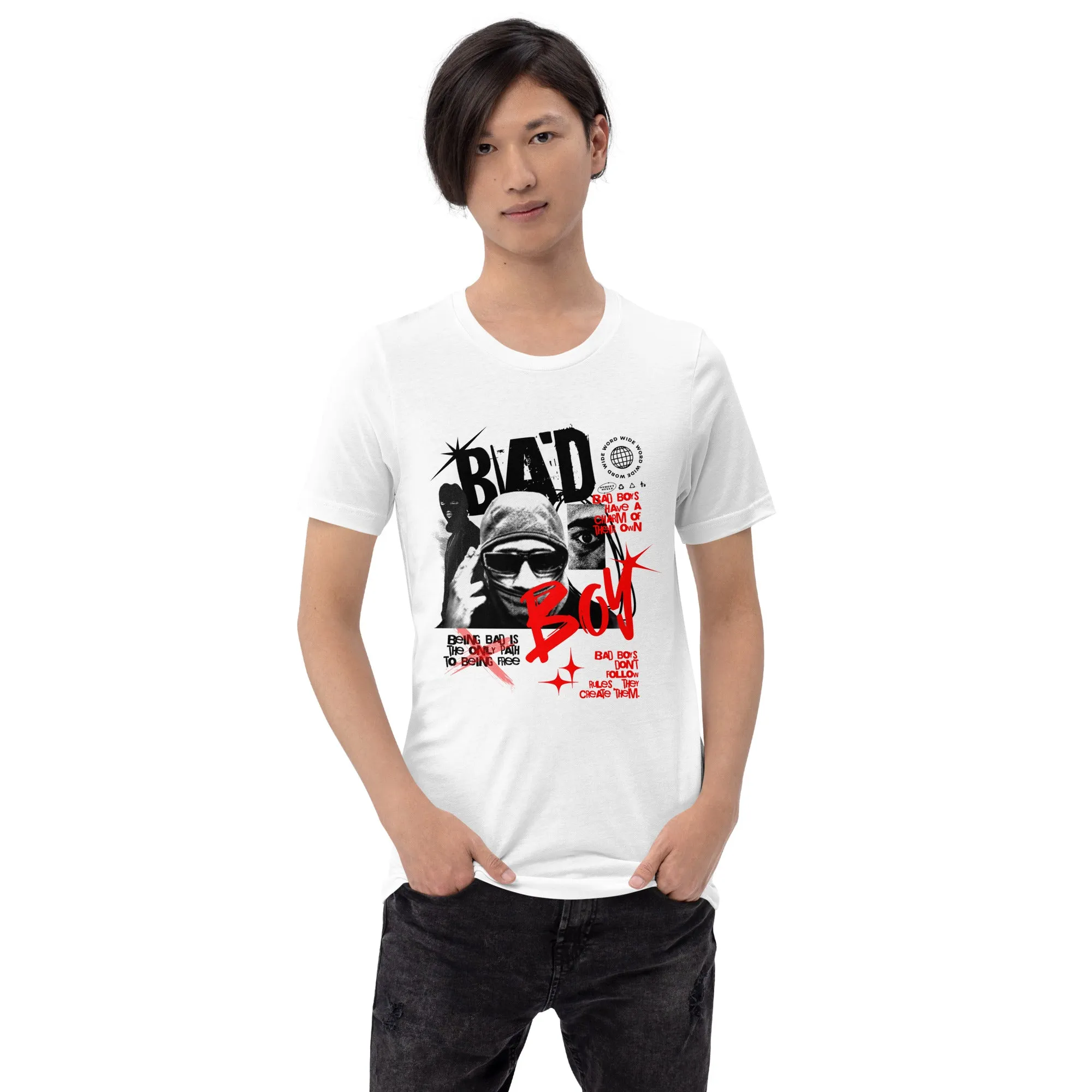 Men's Bad Boy Theme Short Sleeve Graphic T-shirt