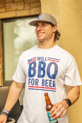 Men's BBQ For Beer Short Sleeve Tee