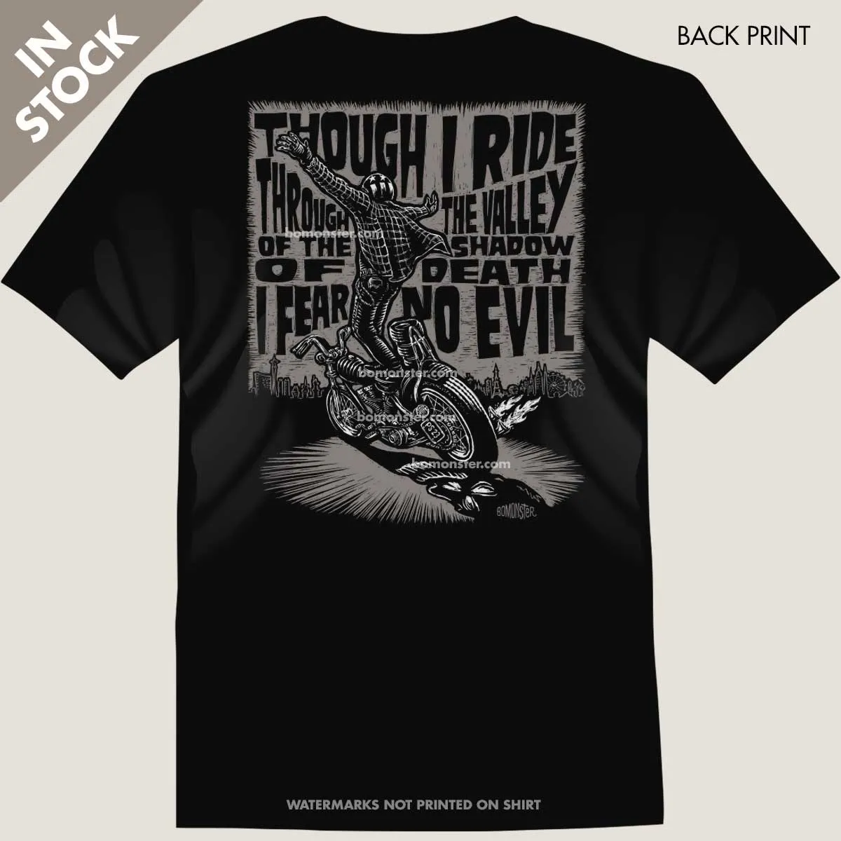 Men's Chopper Motorcycle T-Shirt "Psalm 23"