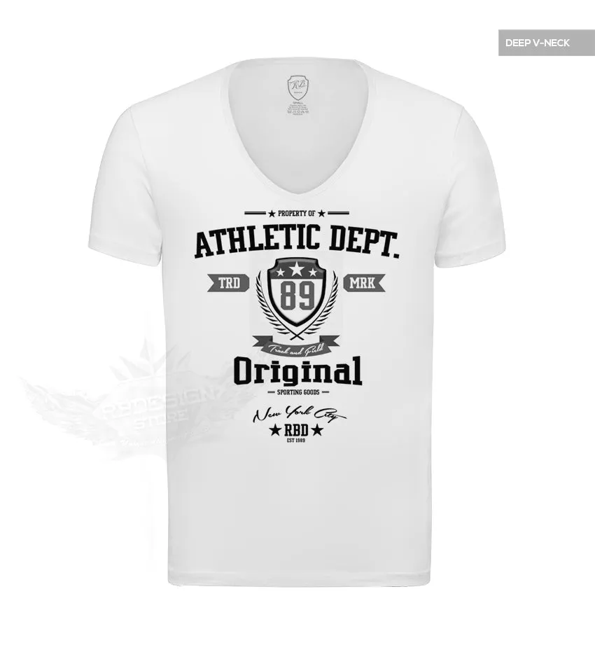 Men's Designer White T-shirt Property of RBD Athletic Dept. MD888BL