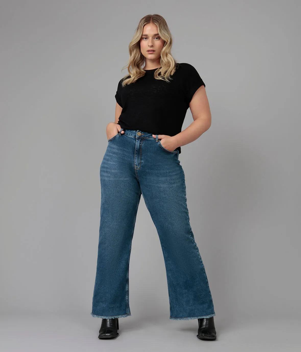 MILAN-DIS High Rise Wide Leg Jeans