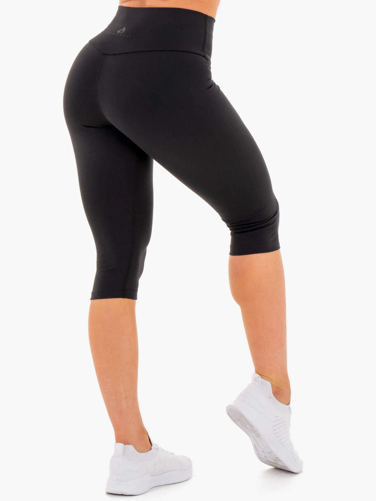 Motion High Waisted Capri Leggings - Black