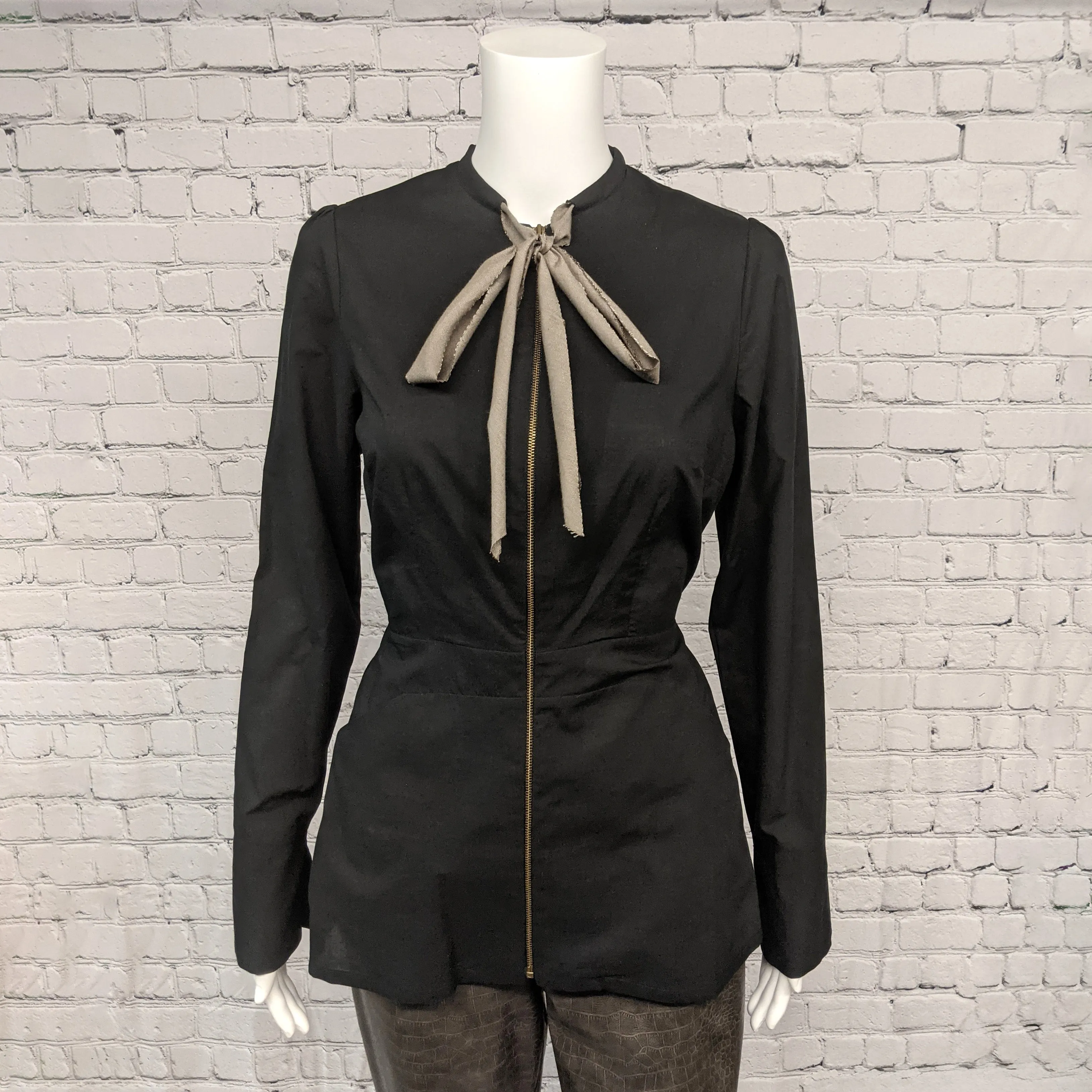 NEW! Ife Jacket in Black with Khaki Tie by Kim Schalk