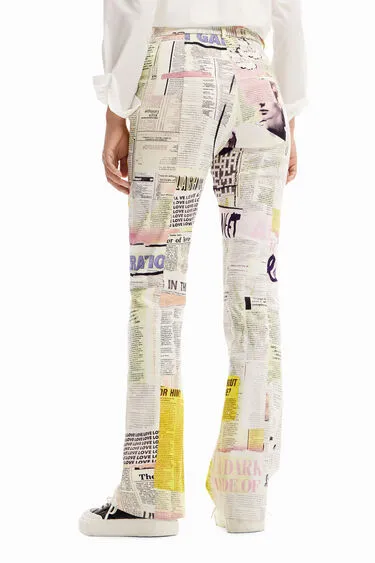 Newspaper Flare Trousers