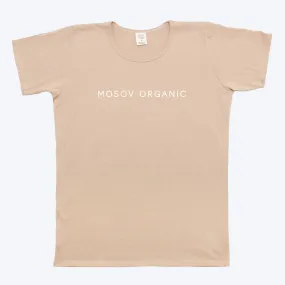 Organic Logo Beige T-shirt - Man