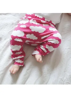 Pink Cloud Print Baby Leggings, Fred & Noah