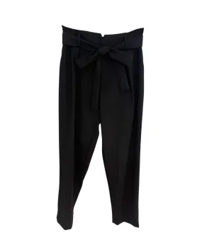 Ponte Knit Tapered Trouser (Black)