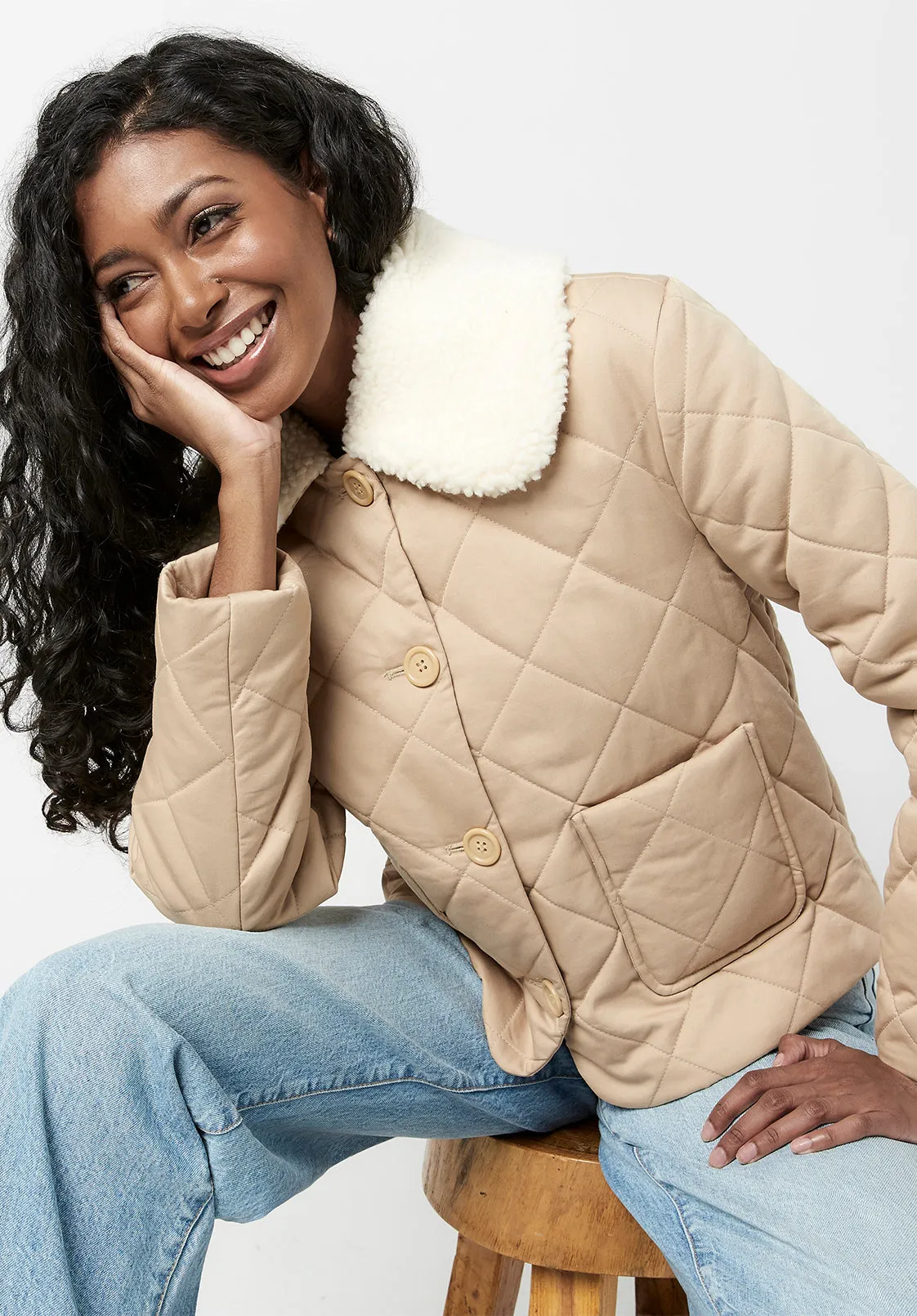 Quilted Sherpa Clementine Jacket - JK0522F