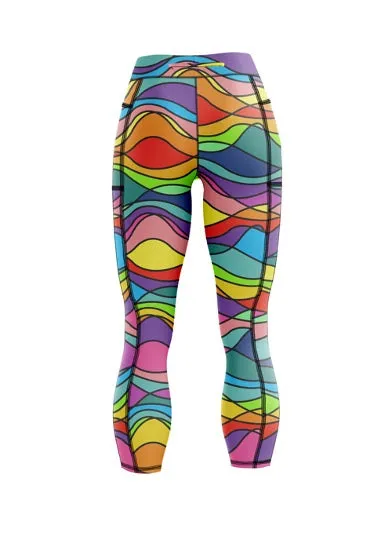 "Wiggle & wave" capri leggings