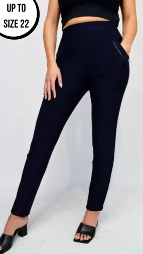 Ruth - Navy Super Stretch Leggings