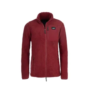 Sherpa Fleece Jacket for Women (Dark Red)