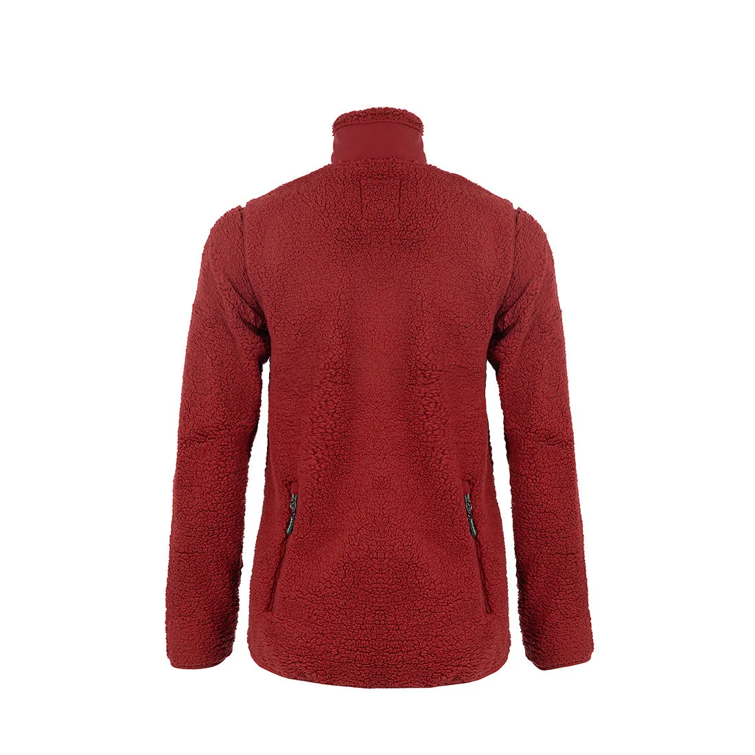 Sherpa Fleece Jacket for Women (Dark Red)