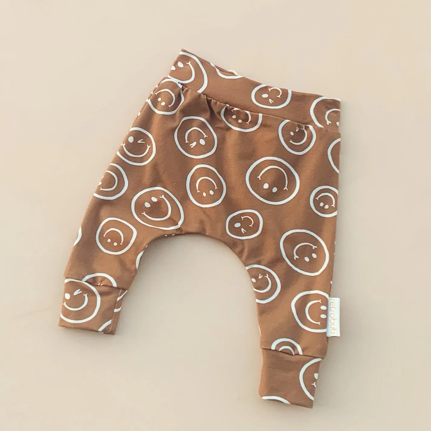 SMILEY baby leggings - cocoa