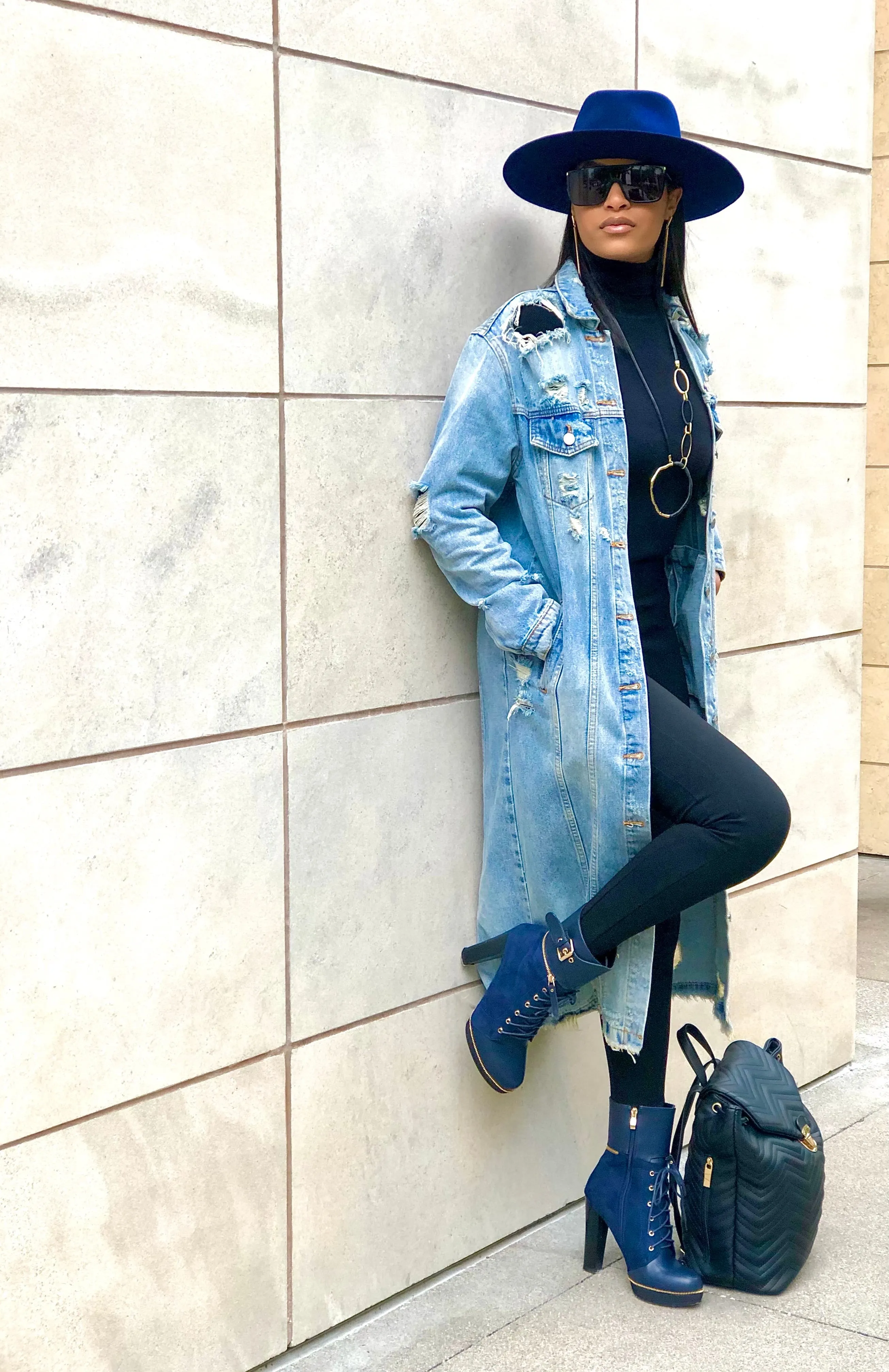 Stop the press- Denim trench jacket