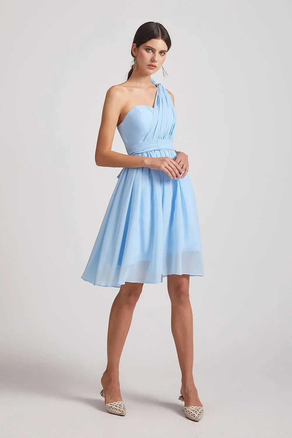 Sweetheart Convertible Short Chiffon Bridesmaid Dresses (AF0159)