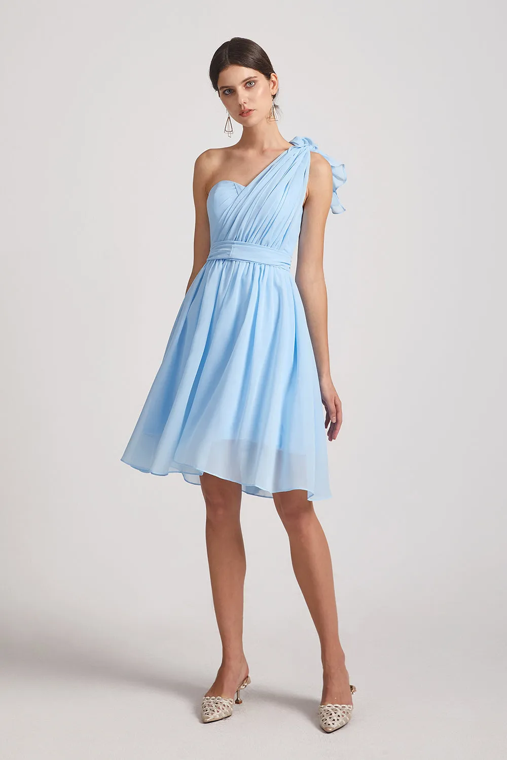 Sweetheart Convertible Short Chiffon Bridesmaid Dresses (AF0159)