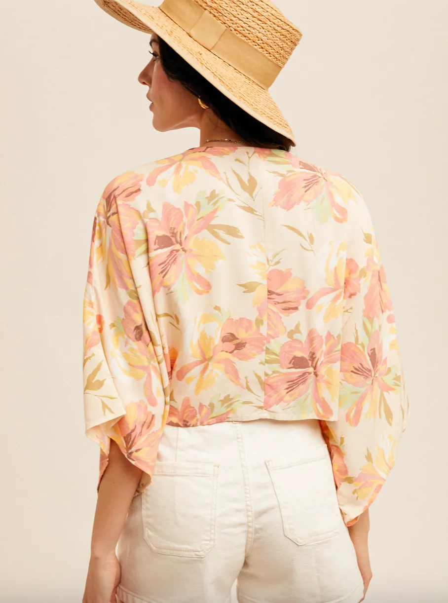 The Gemma Floral Cropped Kimono