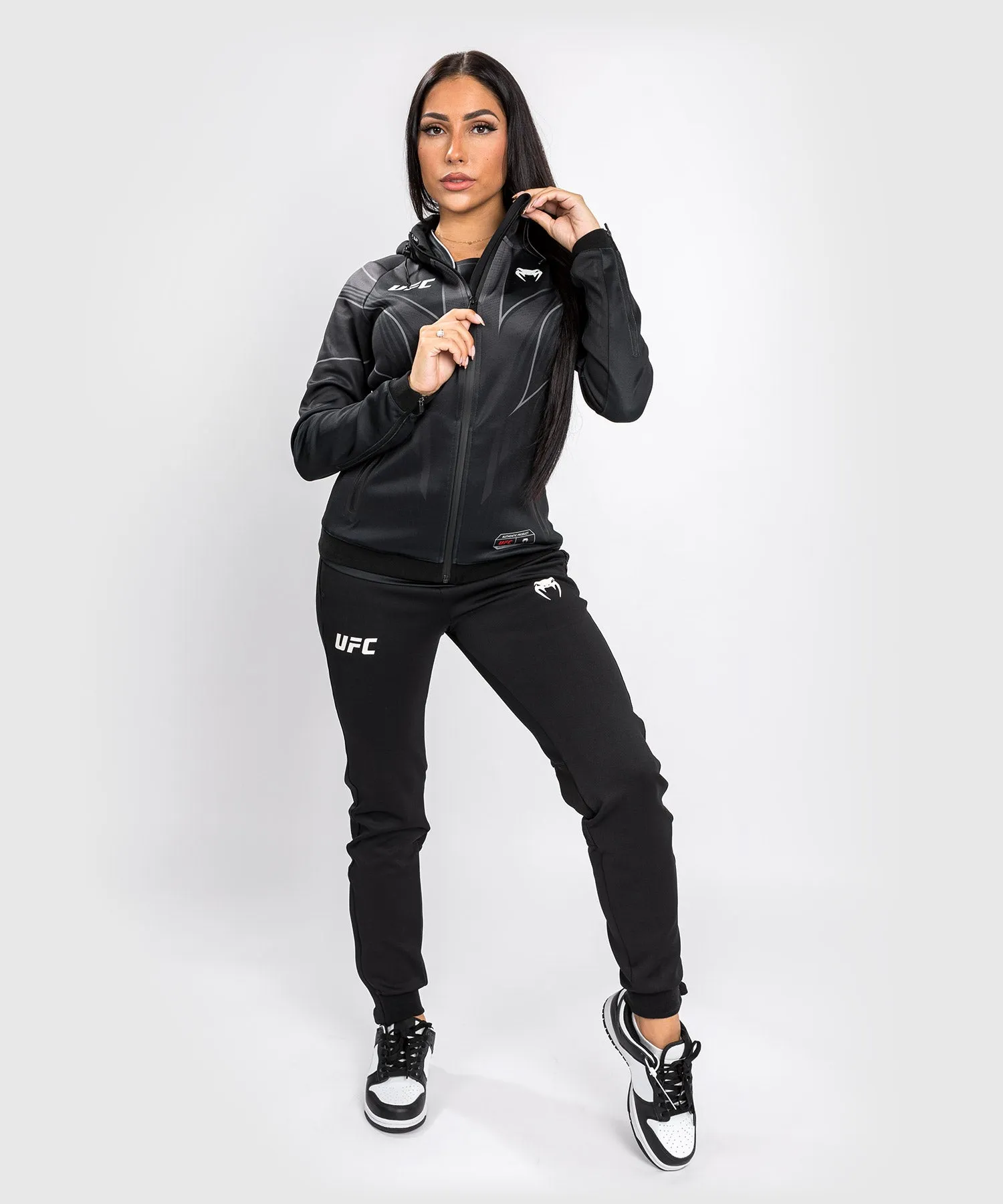 UFC Venum Authentic Fight Night 2.0 Women's Walkout Hoodie - Black