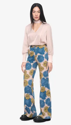 Wide Leg Pintuck Trouser